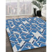 Patterned Jeans Blue Novelty Rug in Family Room, pat1449