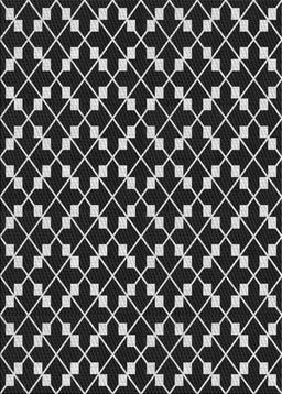 Patterned Dark Gray Novelty Rug, pat144