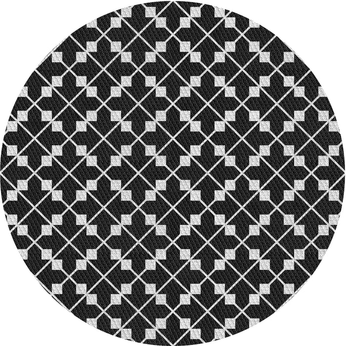 Square Machine Washable Transitional Dark Gray Rug, wshpat144