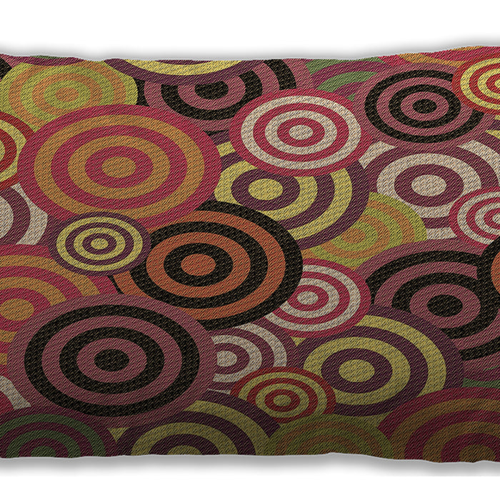 Patterned Rectangular Bronze Brown Lumbar Throw Pillow, 13 inch by 19 inch, lbpat145brn