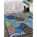 Machine Washable Transitional Purple Haze Purple Rug in a Family Room, wshpat145lblu