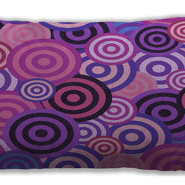 Patterned Rectangular Purple Lumbar Throw Pillow, 13 inch by 19 inch, lbpat145pur