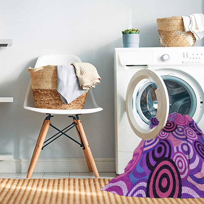 Machine Washable Transitional Purple Rug in a Washing Machine, wshpat145pur