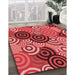 Machine Washable Transitional Red Rug in a Family Room, wshpat145rd