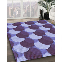 Patterned Purple Rug, pat1450blu