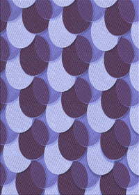 Machine Washable Transitional Purple Rug, wshpat1450blu