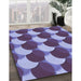 Patterned Purple Rug in Family Room, pat1450blu