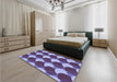 Patterned Purple Rug in a Bedroom, pat1450blu