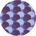 Square Patterned Purple Rug, pat1450blu