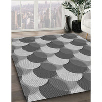 Patterned Cloud Gray Rug, pat1450gry