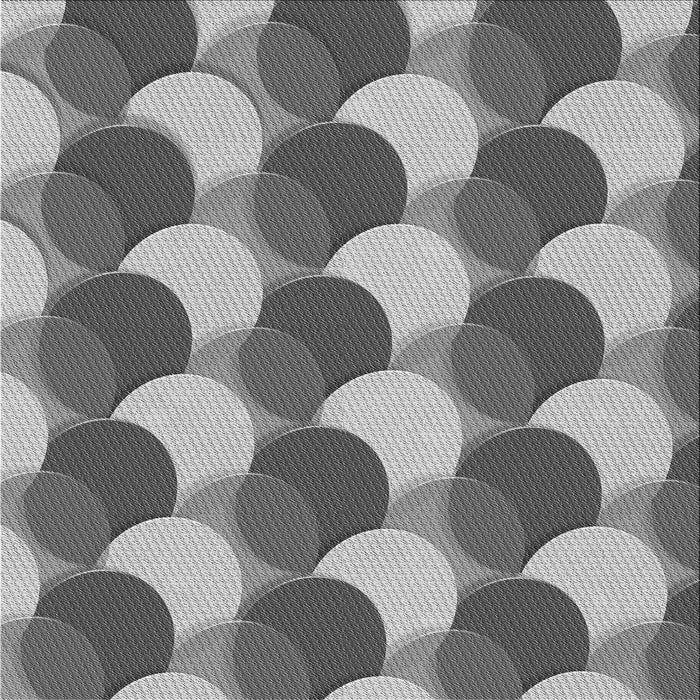 Round Patterned Cloud Gray Rug, pat1450gry