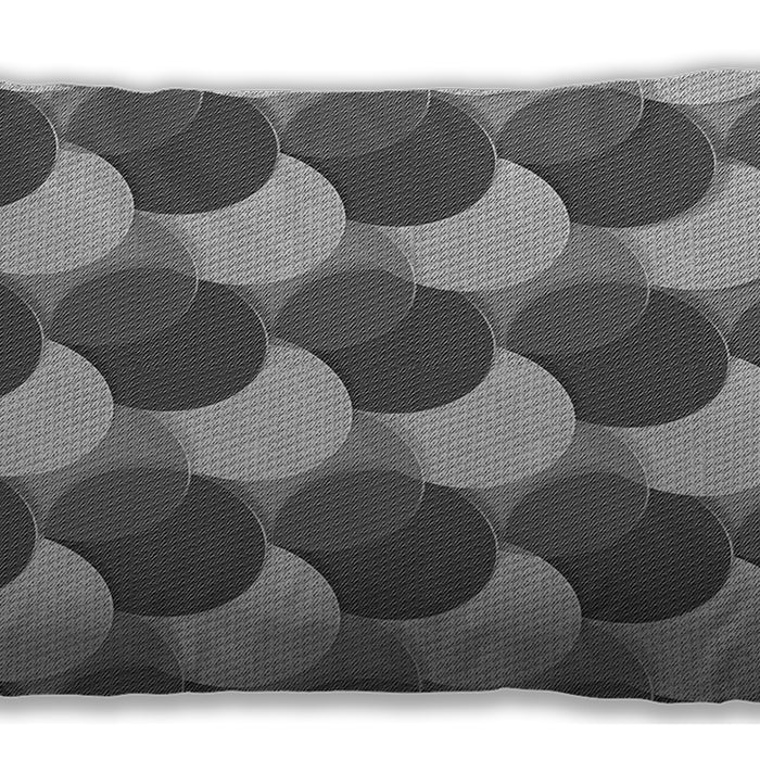 Patterned Rectangular Cloud Gray Lumbar Throw Pillow, 13 inch by 19 inch, lbpat1450gry