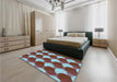 Patterned Blue Rug in a Bedroom, pat1450lblu