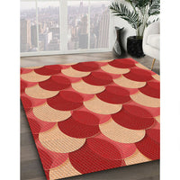 Patterned Orange Rug, pat1450org