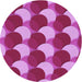 Square Machine Washable Transitional Purple Rug in a Living Room, wshpat1450pur