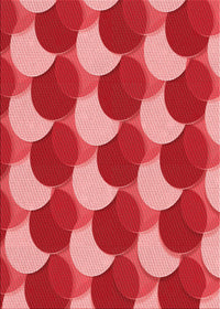 Machine Washable Transitional Red Rug, wshpat1450rd