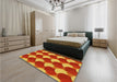 Patterned Red Rug in a Bedroom, pat1450yw