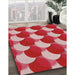 Machine Washable Transitional Light Coral Pink Rug in a Family Room, wshpat1450