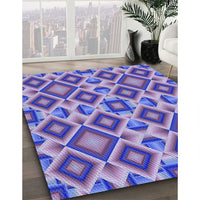 Patterned Amethyst Purple Rug, pat1451blu