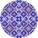 Square Patterned Amethyst Purple Rug, pat1451blu