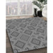 Machine Washable Transitional Ash Gray Rug in a Family Room, wshpat1451gry