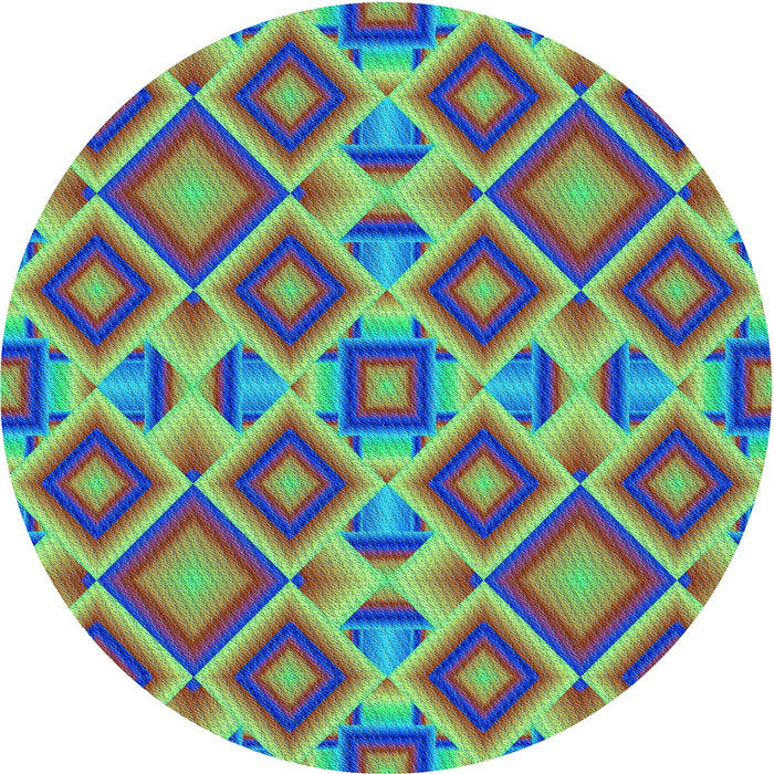 Square Machine Washable Transitional Green Rug in a Living Room, wshpat1451lblu