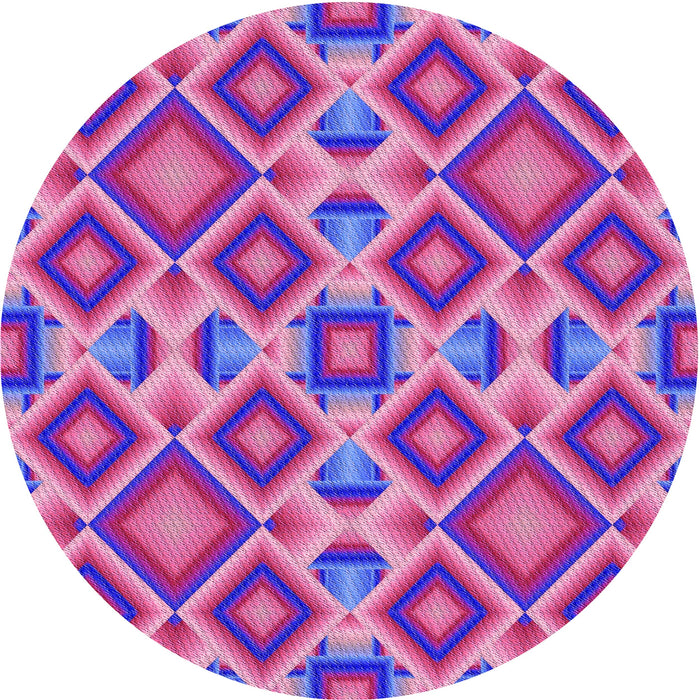 Square Patterned Orchid Purple Rug, pat1451pur