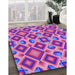 Patterned Orchid Purple Rug in Family Room, pat1451pur