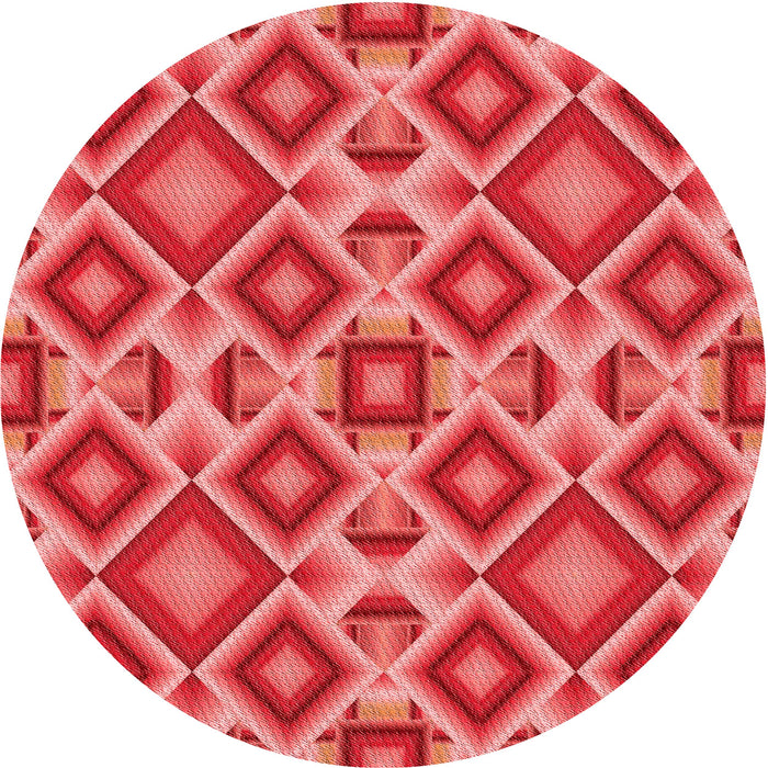 Square Patterned Red Rug, pat1451rd