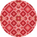 Square Machine Washable Transitional Red Rug in a Living Room, wshpat1451rd