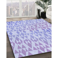 Patterned Blue Rug, pat1452blu