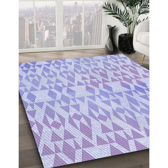 Machine Washable Transitional Blue Rug in a Family Room, wshpat1452blu