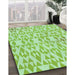 Machine Washable Transitional Light Green Rug in a Family Room, wshpat1452grn