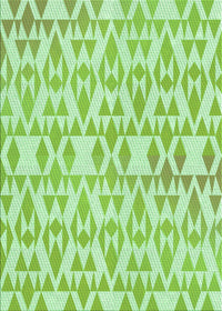 Machine Washable Transitional Light Green Rug, wshpat1452grn