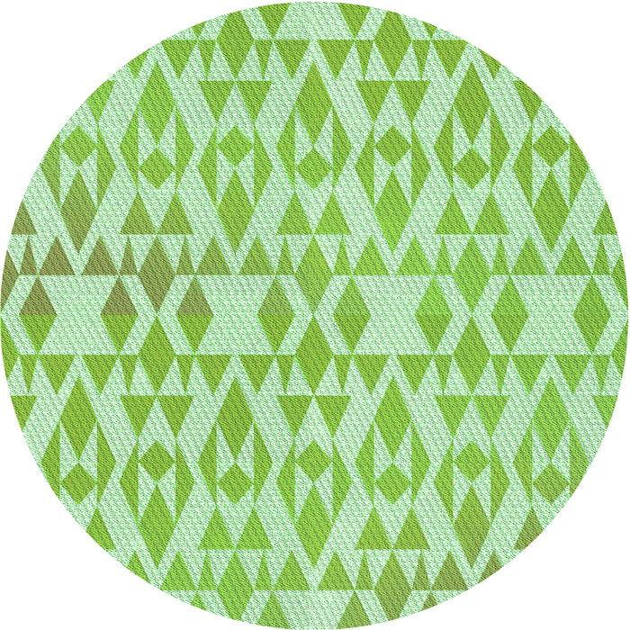 Square Patterned Light Green Rug, pat1452grn
