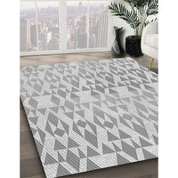 Patterned Gunmetal Gray Rug, pat1452gry