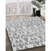 Machine Washable Transitional Gunmetal Gray Rug in a Family Room, wshpat1452gry