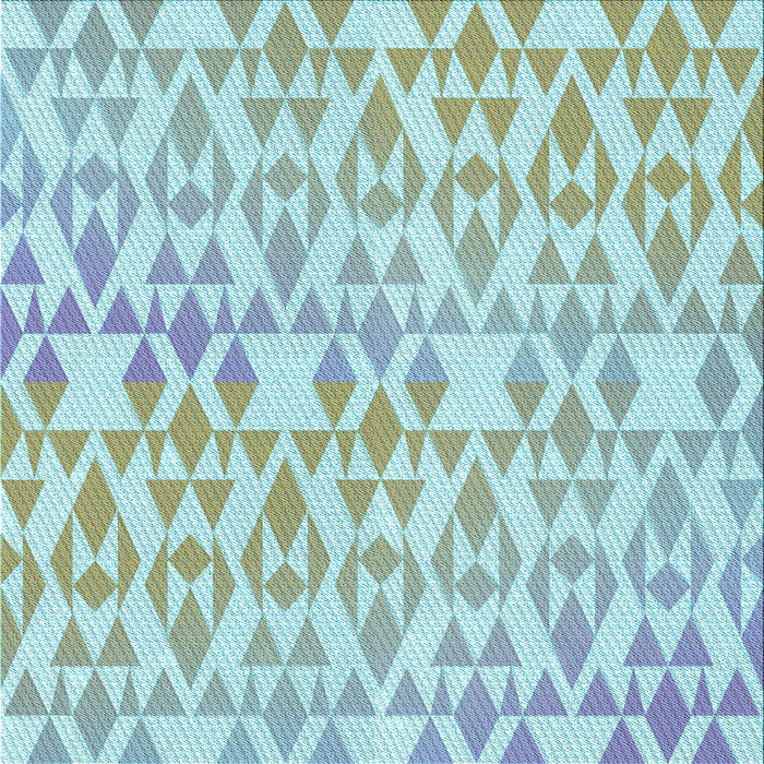 Round Machine Washable Transitional Blue Rug, wshpat1452lblu