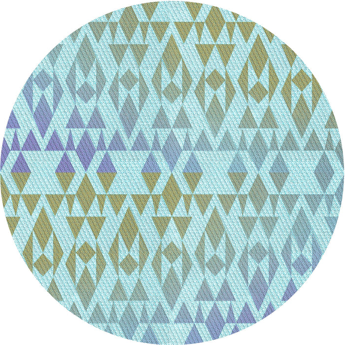 Square Patterned Blue Rug, pat1452lblu