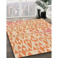 Patterned Khaki Gold Rug, pat1452org