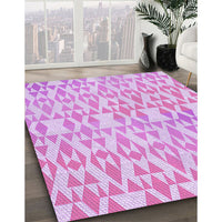 Patterned Blossom Pink Rug, pat1452pur