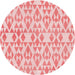 Square Patterned Red Rug, pat1452rd