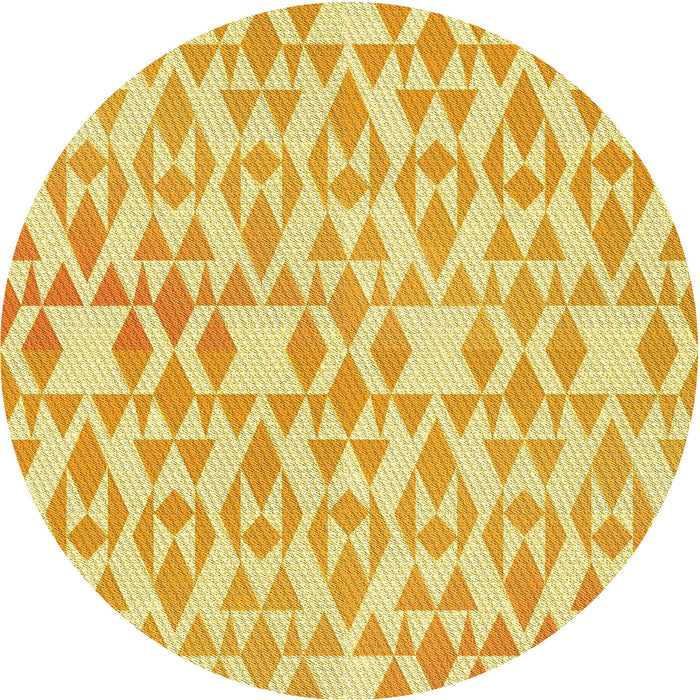 Square Patterned Dark Orange Rug, pat1452yw