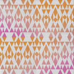 Sideview of Machine Washable Transitional Copper Red Pink Rug, wshpat1452