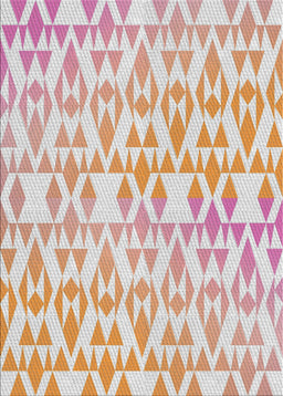 Patterned Copper Red Pink Novelty Rug, pat1452