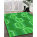 Patterned Lime Green Rug in Family Room, pat1453grn