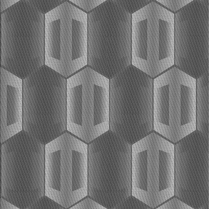 Machine Washable Transitional Gunmetal Gray Rug, wshpat1453gry