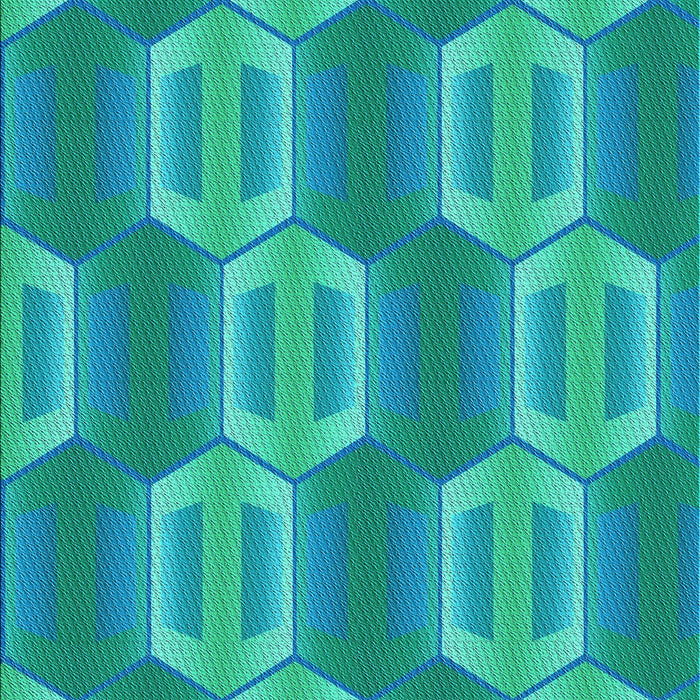 Patterned Dark Turquoise Green Rug, pat1453lblu