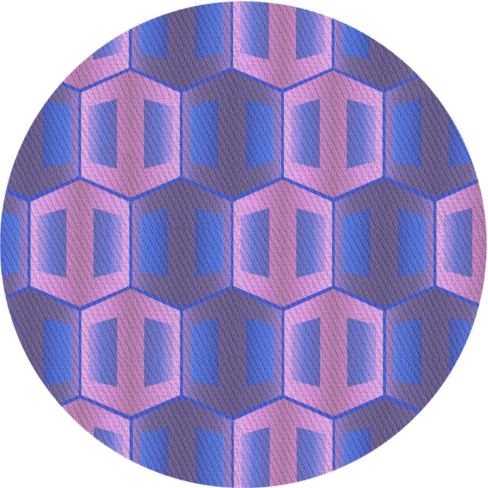 Square Patterned Slate Blue Rug, pat1453pur