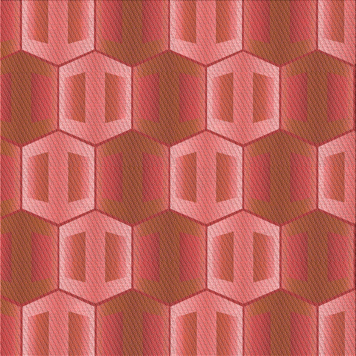 Round Patterned Tomato Red Rug, pat1453rd